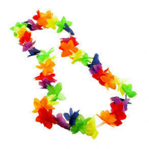 Hawaiian Rainbow Flower Lei - LGBT Gay and Lesbian Pride Party and Parade Accessory #%20