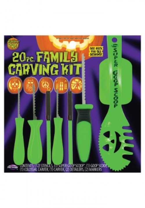 Get the family together and carve out some fun with this 20 Piece Family Pumpkin Carving Kit. #%20