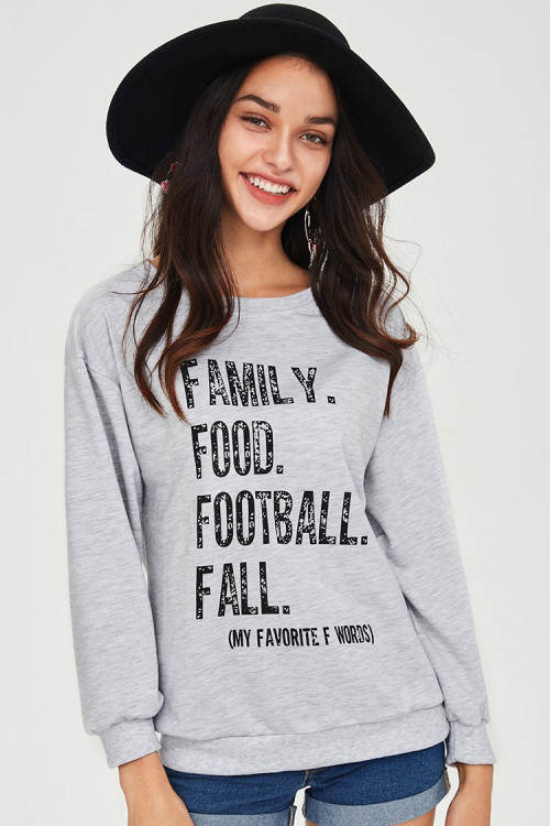 Family. Food. Football. Fall. What else does a girl need? Wear your four favorite loves with pride all season long. #food