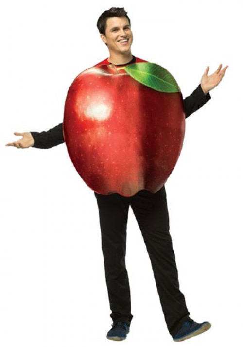 You and New York will be like bros when you're wearing this adult Get Real Apple costume. See what we did there? (You'll both be called the Big Apple). #food