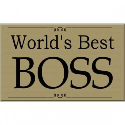 World's Best Boss Signs - Some staffers write their own short messages on the sign and give it to their boss for Boss's Day. Available in a variety of colors. #best