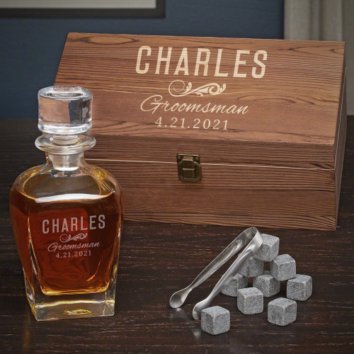 Your best man deserves a truly awesome gift as a thank you for standing by you at the altar and his long years of friendship. This personalized whiskey gift for best man is the perfect gift to show your appreciation. The set comes with a gift box, a liquo #best