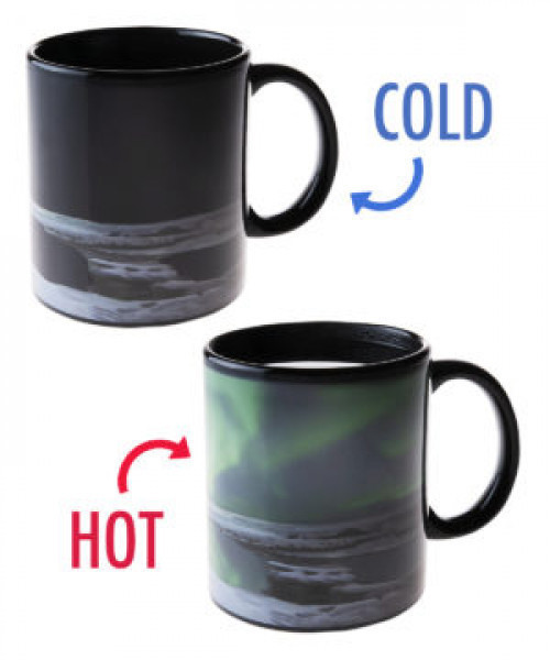 Northern Lights Heat Change Mug #mug