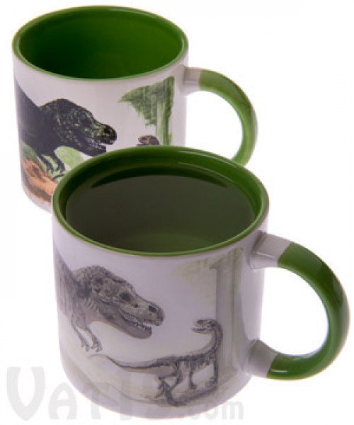 Disappearing Dinosaur Heat Change Mug #mug