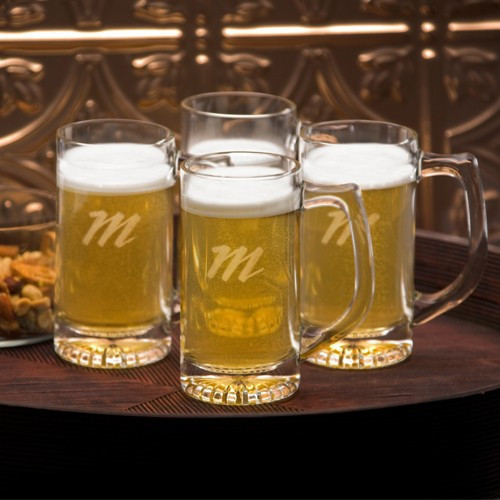 Traditional but with a contemporary twist, our personalized set of 4 13 oz. Tavern Beer Mugs are classic tankard-style glasses with a c-shaped handle and sturdy base. with plenty of room for a hearty helping of your favorite brand of frothy beverage, thes #mug