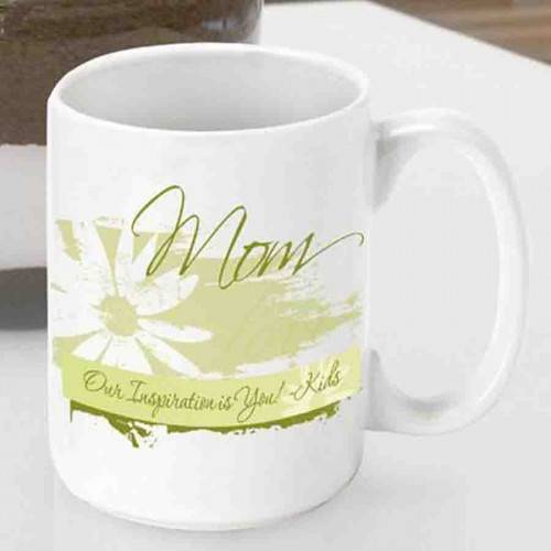 This 15 ounce Mom mug will let her know you care with every sip! Send your Mom a daisy arrangement that will last forever with our Delicate Daisy mom coffee mug. The whimsical design of this mug is just right for a springtime Mother's Day gift. Make sure #mug