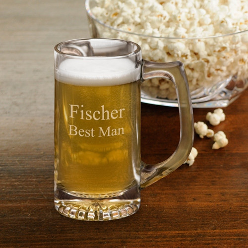 Customize this mug as a gift for family or friends! Quench your thirst with this hefty engraved mug. It holds 13 fluid ounces of your favorite beverage and makes a great personalized groomsmen gift or Father's Day gift. #mug