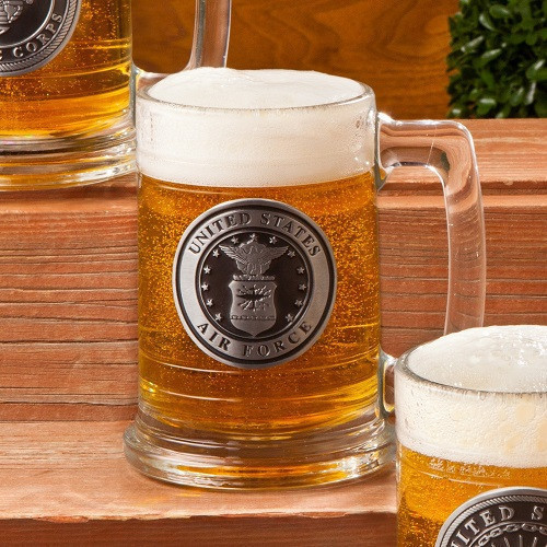 The tough construction of this beer stein makes it a wonderful addition to your home bar as it is customized with an Air Force emblem. Military men will love to own this Customized Air Force Beer Stein as it is designed to honor their bravery in its own #mug