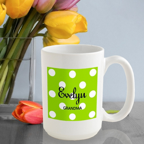 Any woman will love this perky Polka Dot Coffee Mug. Add a splash of color to her morning brew with one of our fun Polka Dots coffee mugs. We offer six different vibrant colors to suit any personality. This heavy duty ceramic mug holds 15 ounces of her f #mug