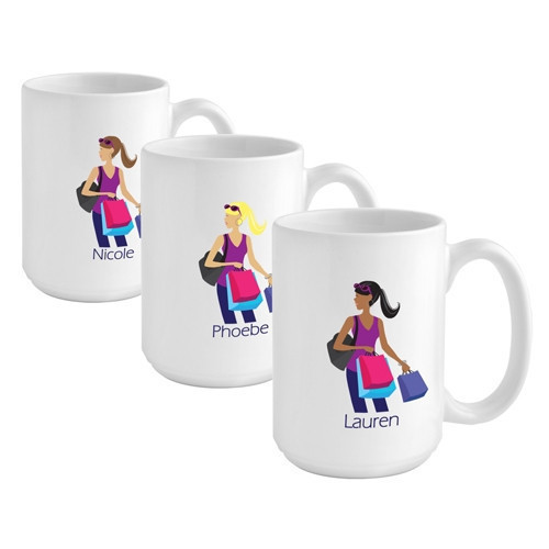 Give your favorite power shopper a custom coffee mug to reflect her favorite hobby! It can be exhausting shopping for deals and hunting for bargains! Make sure the power shopper in your life comes home to her favorite soothing beverage with our custom Sho #mug