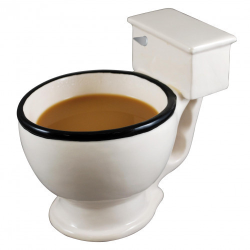 Potty mouth has a whole new meaning! Perfect for those mornings when you need an extra chuckle, or to lighten the mood when your day is going down the crapper, a toilet mug is the perfect potty partner. Crafted from ceramic and featuring a no-flush handle #mug