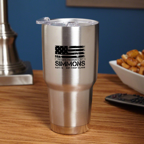 Don't get annoyed by disposable cups that just fall about, then fill up landfills. Give your favorite patriot a gift to last a lifetime with our American Heroes personalized insulated travel mug. Machined from 18/8 double-walled, vacuum insulated stainles #mug