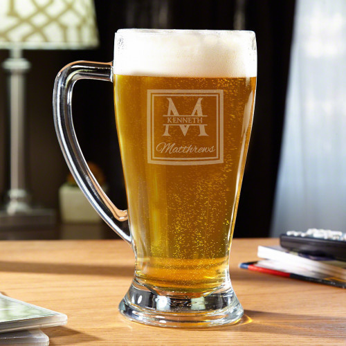 The best beer disappears quickly, but fine glassware is forever. The Oakhill monogrammed glass beer mug is the perfect choice for drinking your favorite ale or lager, then go back for more. Each personalized beer stein is made in Italy from premium glass #mug