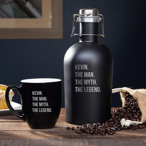 Legends know the importance of coffee. Ask them. Theyâ€™ll tell you their legend was forged with a custom stainless steel coffee carafe and matching coffee mug. If they werenâ€™t able to tote around their special brew with them and keep it warm wherever t #mug
