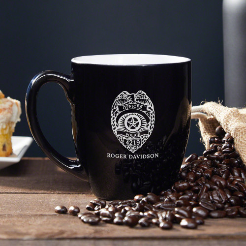Few professions need to be as alert at all times like those in law enforcement. Our personalized coffee mug is a great gift for police officers so they can be sure to never miss a thing. Whether they prefer a cup of tea or their coffee black, this mug wil #mug