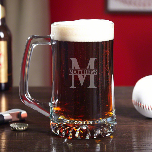 Who says refined drinking is reserved for just wine and whiskey? With our custom Oakmont beer mug, you can drink your beer with sophistication and class. These beer mugs are crafted from premium glass and feature a starburst inspired cut base and sturdy g #mug