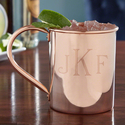 Give your bar ware and tastebuds a wake up call with our monogrammed Moscow Mule mugs. Fashioned in the classic style everyone loves, made popular in nightclubs of the 1950s, these copper mugs are made from 100& solid copper & unlacquered, allowing the na #mug