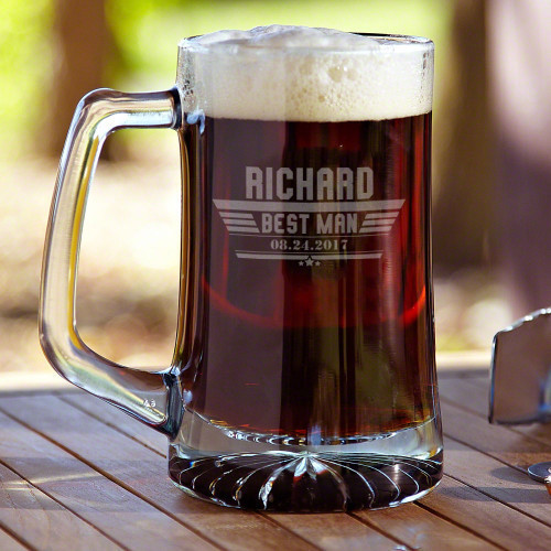 If you feel at home in the sky, and are inspired by the skill of aviation then our Maverick custom glass beer mug is for you. Crafted from thick and durable glass, each mug is built to last and features a starburst base and sturdy handle. To complete this #mug