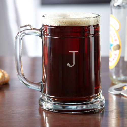 Serve up your favorite ale in a beer mug that stands out among your normal boring glassware. Our Brussels personalized beer mug is crafted from hand blown glass and has an impressive weighted, flared base. The sturdy handle is made of glass allowing you t #mug