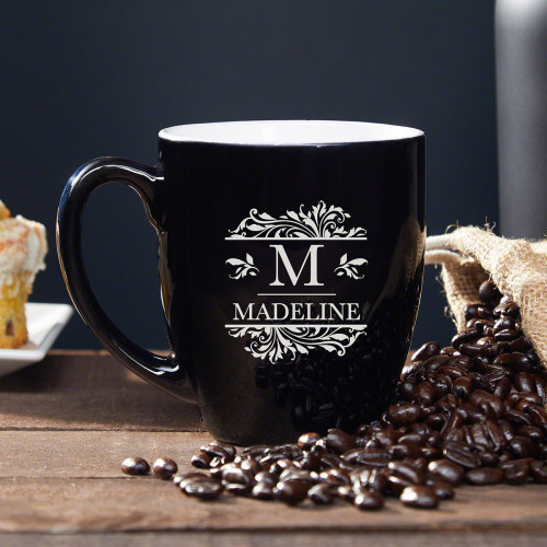 When it comes to drinking your morning cup of joe, having a great mug is important. This beautiful custom coffee mug is the best mug out there! It is engraved with an initial and a name, making it a lovely mug youâ€™ll want to use all the time. Crafted fr #mug