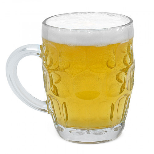 A dimpled beer glass has been known to rival stained glass in its beauty, and with the pub light shining through to your amber beer, you'd swear you were looking at a piece of art! Sturdy and quaint, these glass beer mugs feature a wide mouth to give your #mug