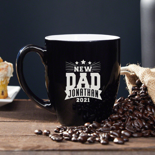 Looking for a nice gift for the new dad in your life? Heâ€™s probably pretty tired now that his baby is here, and he would love a personalized coffee mug to use for his multiple cups of coffee every day! Heâ€™ll love the fun design, which will give him a #mug
