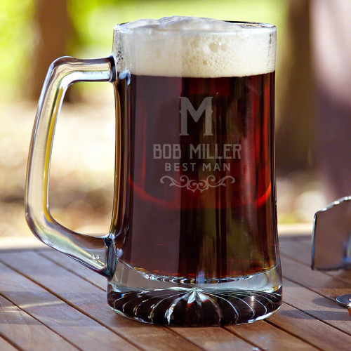 Why use a bottle or a can when you can enjoy even more beer in your own custom beer mug? This large receptacle is hefty and substantial enough to withstand plenty of toasting with your friends. Its extra thick glass insulates your beer, keeping it cold un #mug