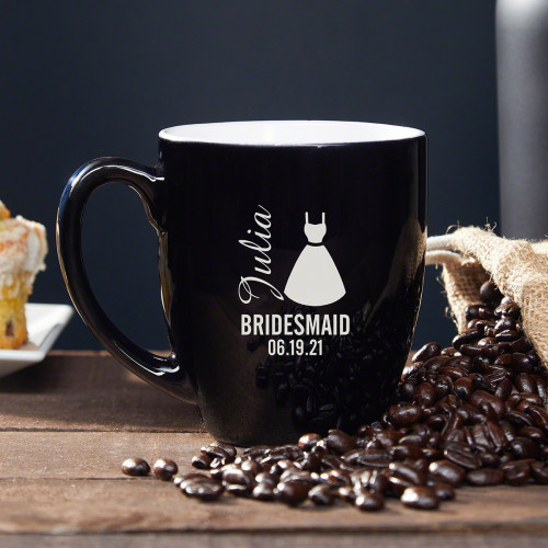 Your bridesmaids are your besties and you want to give them something special to thank them for their years of friendship and for being by your side on your big day. Our personalized coffee mug is the perfect bridesmaid gift! Your girls drink tea, coffee, #mug