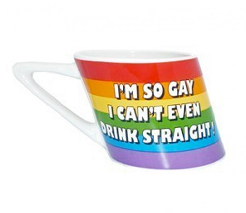 I'm So Gay, I Can't Even Drink Straight Mug - Rainbow LGBT Gay gift Lesbian Gay Slanted Coffee Mug #mug