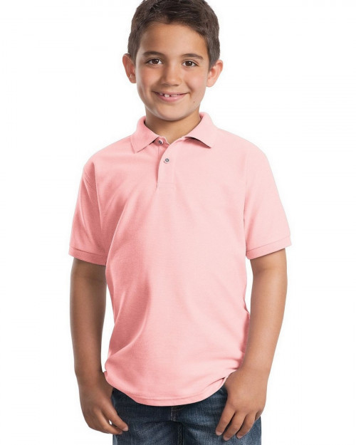 Port Authority Y500 Youth Silk Touch Polo - Light Pink - XS #silk