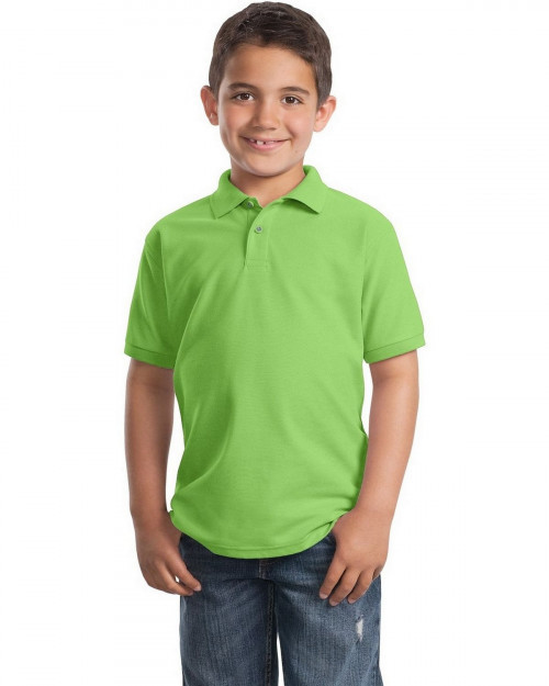 Port Authority Y500 Youth Silk Touch Polo - Lime - XS #silk