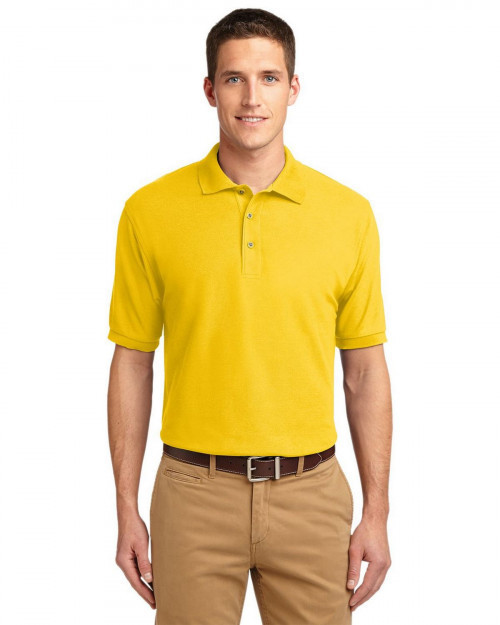 Port Authority K500 Men's Silk Touch Polo - Sunflower Yellow - XS #silk