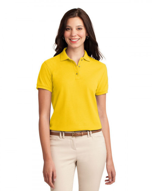 Port Authority L500 Women's Silk Touch Polo - Sunflower Yellow - XS #silk