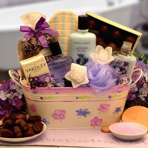 Tranquility, what better gift can you give than the Tranquility bath and spa gift basket? This lovely floral planter brings gifts of candles, chocolates and bath accessories to create a truly tranquil moment. Give the gift of tranquility with the Tranquil #gift