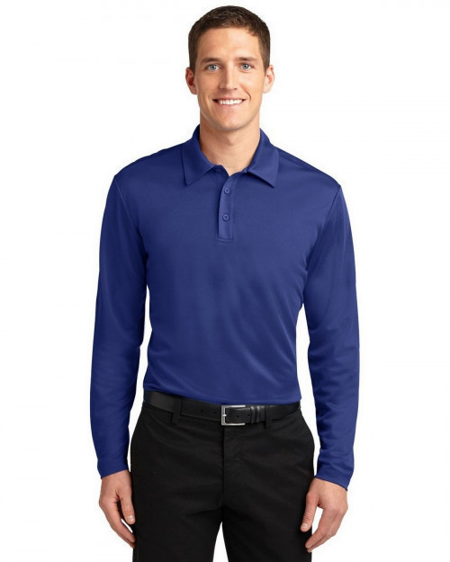 Port Authority K540LS Men's Silk Touch Performance Polo - Royal - XS #silk