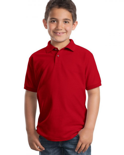 Port Authority Y500 Youth Silk Touch Polo - Red - XS #silk