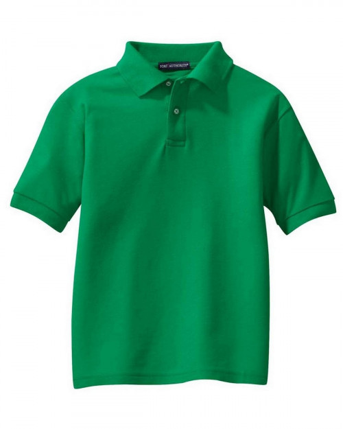 Port Authority Y500 Youth Silk Touch Polo - Kelly Green - XS #silk