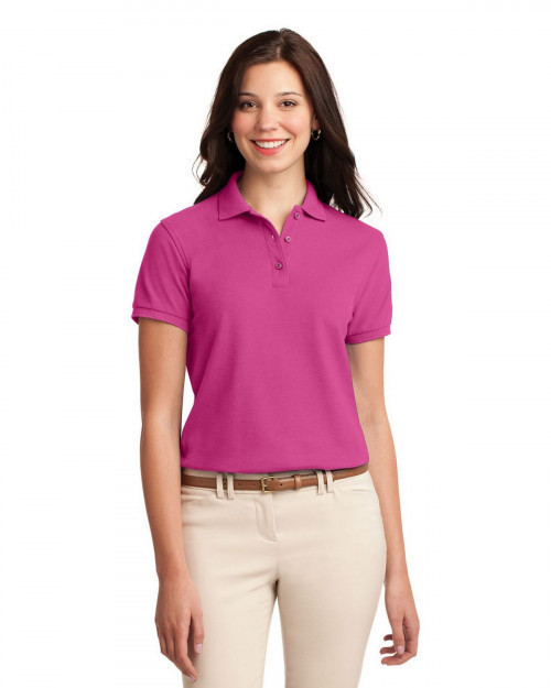 Port Authority L500 Women's Silk Touch Polo - Tropical Pink - XS #silk