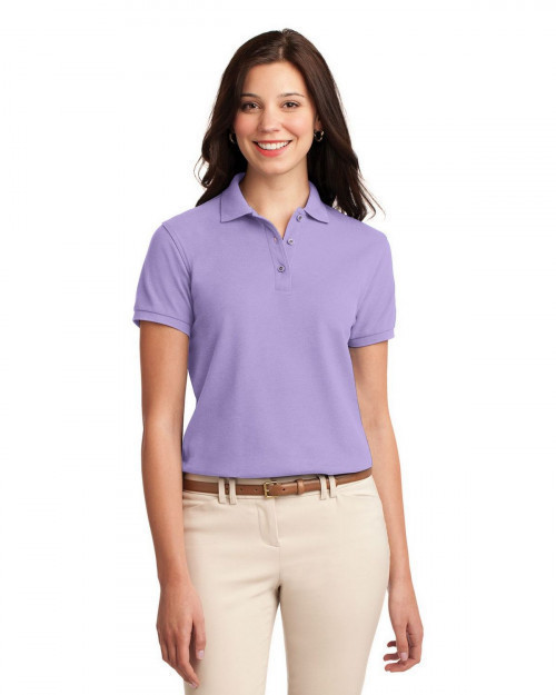 Port Authority L500 Women's Silk Touch Polo - Bright Lavender - XS #silk