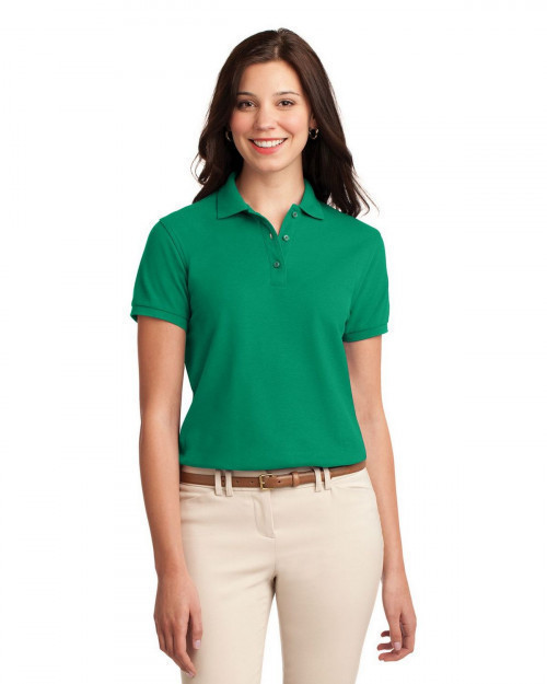 Port Authority L500 Women's Silk Touch Polo - Kelly Green - XS #silk