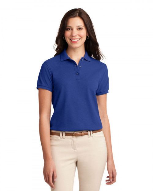 Port Authority L500 Women's Silk Touch Polo - Royal - XS #silk