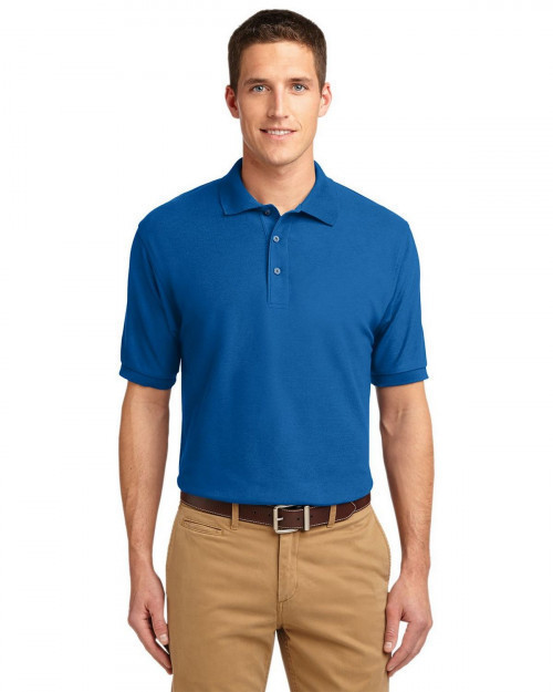 Port Authority K500 Men's Silk Touch Polo - Strong Blue - XS #silk