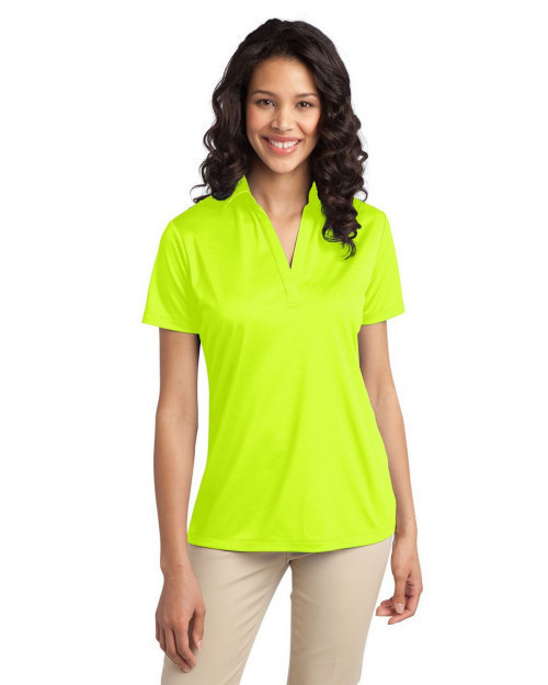 Port Authority L540 Women's Silk Touch Performance Polo - Neon Yellow - XS #silk