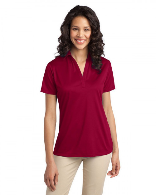 Port Authority L540 Women's Silk Touch Performance Polo - Red - XS #silk