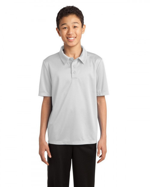 Port Authority Y540 Youth Silk Touch Performance Polo - White - XS #silk
