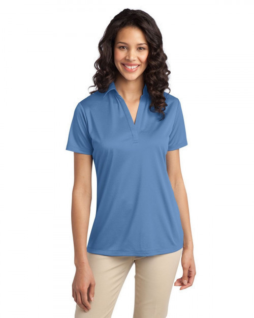 Port Authority L540 Women's Silk Touch Performance Polo - Carolina Blue - XS #silk