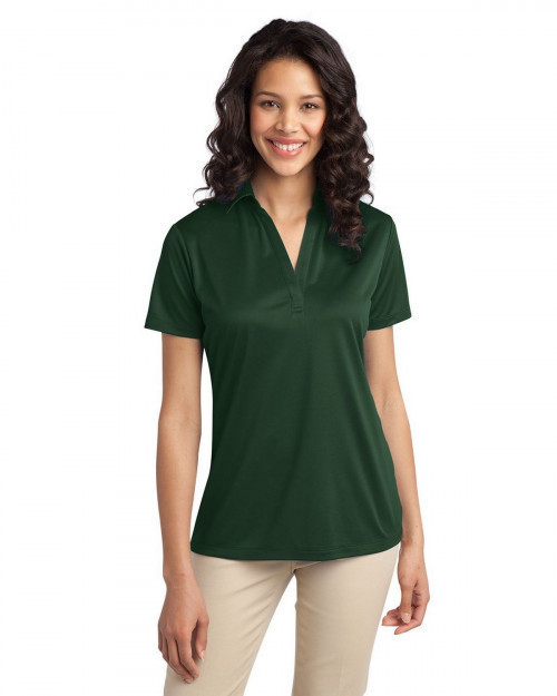 Port Authority L540 Women's Silk Touch Performance Polo - Dark Green - XS #silk