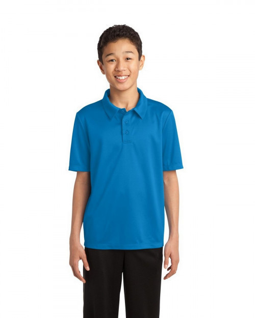 Port Authority Y540 Youth Silk Touch Performance Polo - Brilliant Blue - XS #silk