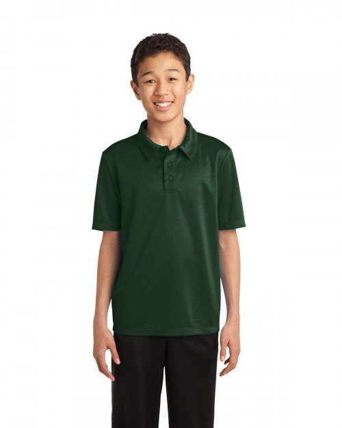 Port Authority Y540 Youth Silk Touch Performance Polo - Dark Green - XS #silk