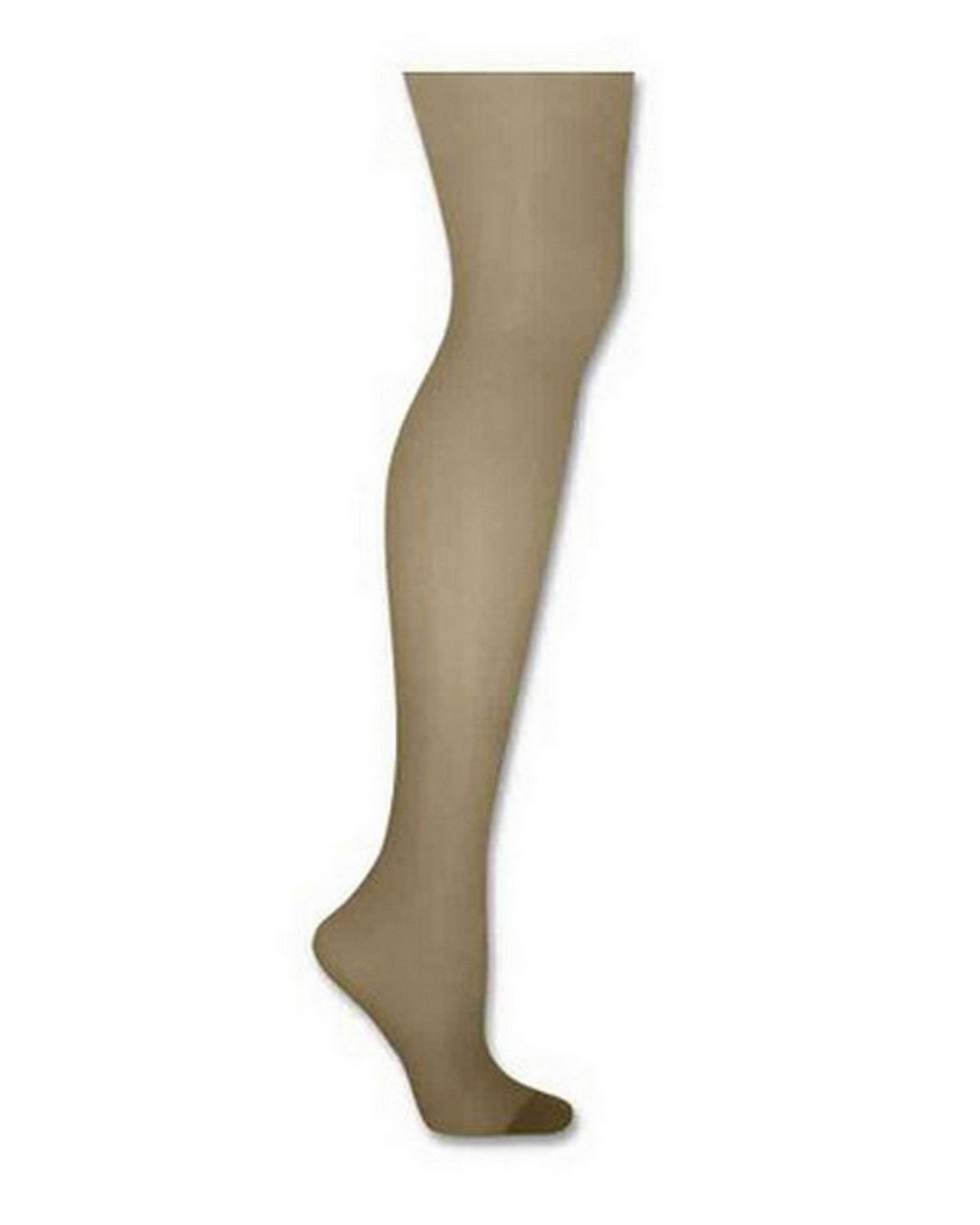 Hanes 716 Silk Reflections Non-Control Top Reinforced Toe Pantyhose - Travel Buff - AB #silk